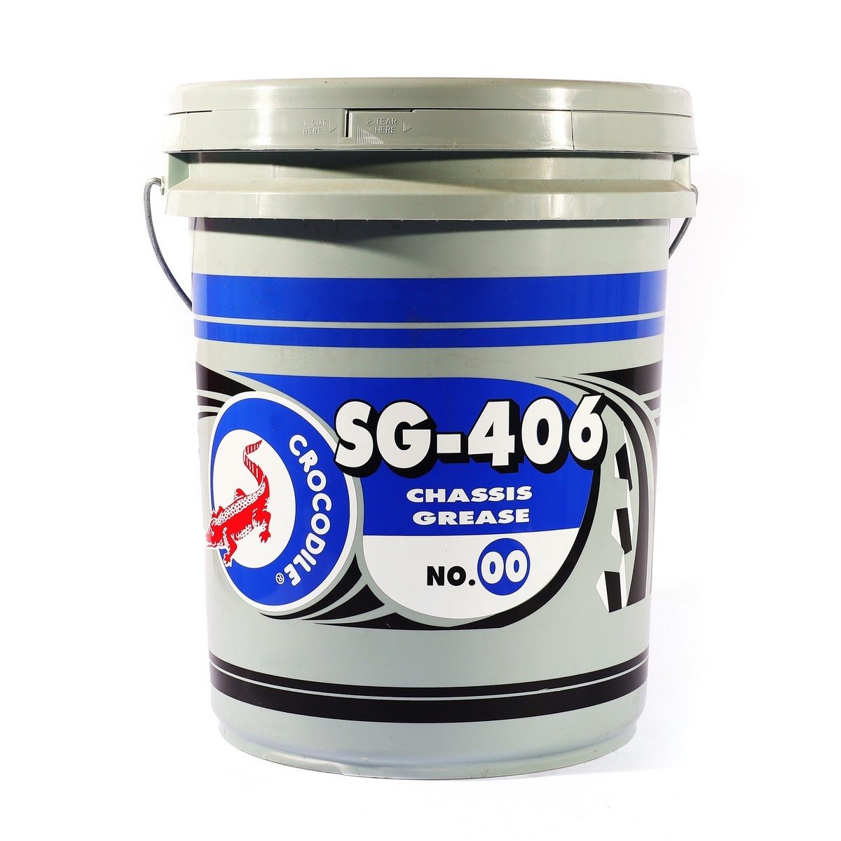 ตราจระเข้ จาระบี สีเขียว เบอร์ 00 (NLGI 0) ขนาด 20 กก. รุ่น SG-406 ช่วยหล่อลื่น ป้องกันการสึกหรอ และลดเสียงดังจากความฝืด ไม่มีสารพิษเจือปน ไ