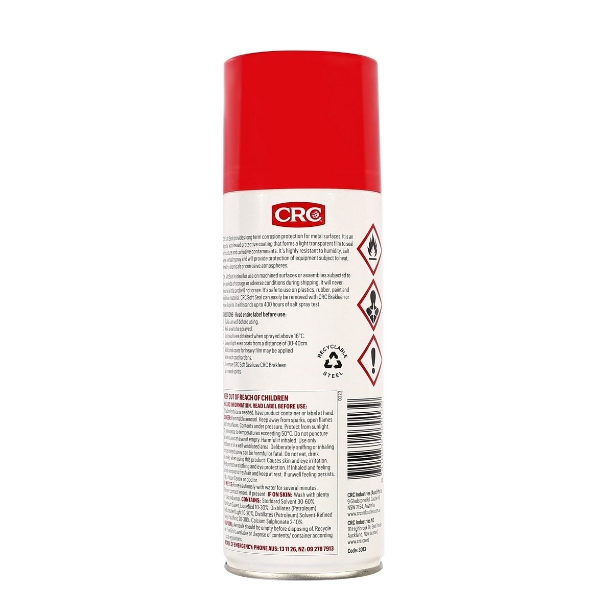 CRC Soft Seal แว็กซ์สเปรย์ป้องกันสนิม 300G. แว็กซ์สเปรย์เคลือบป้องกันสนิมระยะยาว (ซีอาร์ซี)