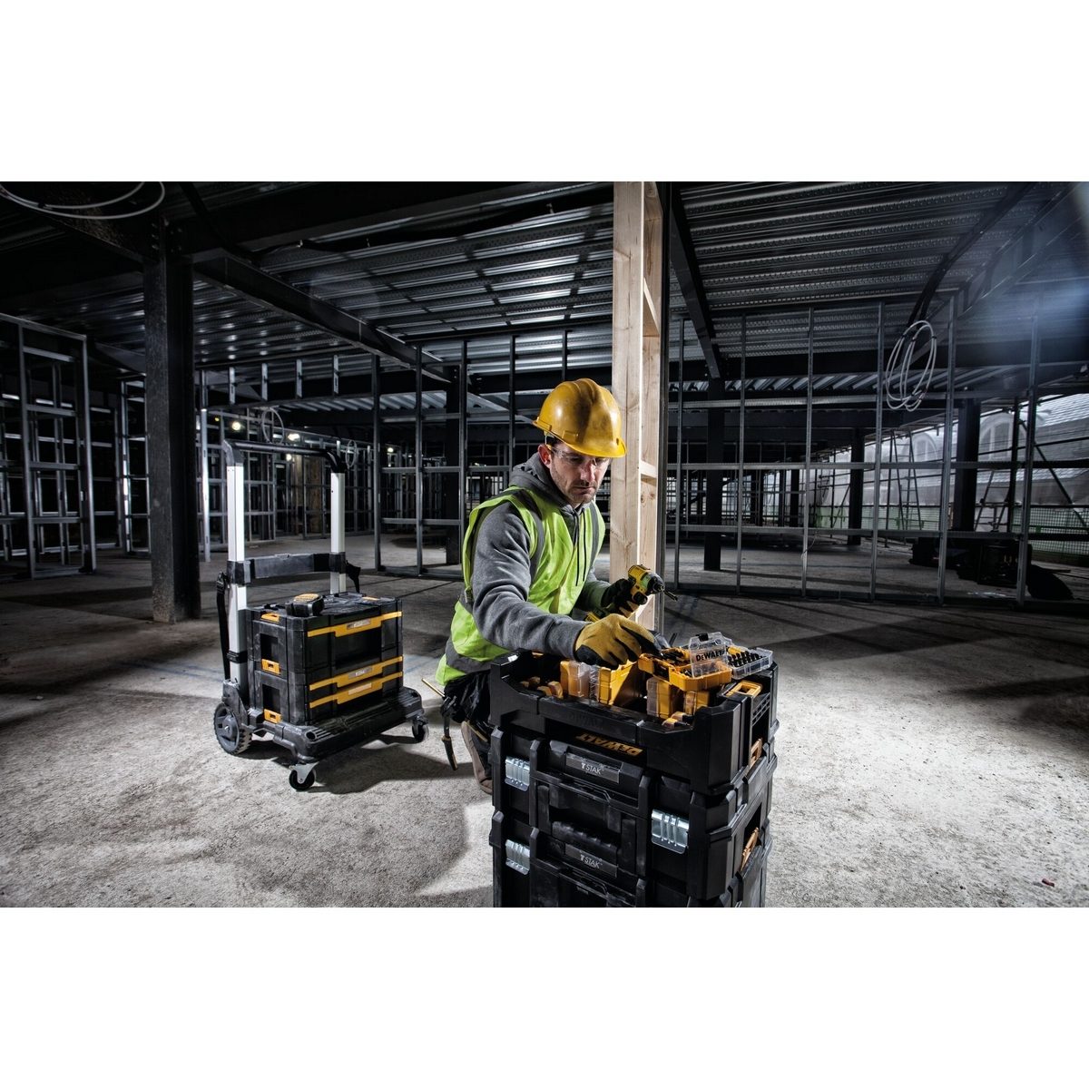 DEWALT ถาดใส่กล่องอุปกรณ์ TSTAK รุ่น DT70716-QZ น้ำหนักเบาถาดแคดดี้สะดวกสำหรับจัดเก็บชุดอุปกรณ์เสริม (ดีวอลท์)