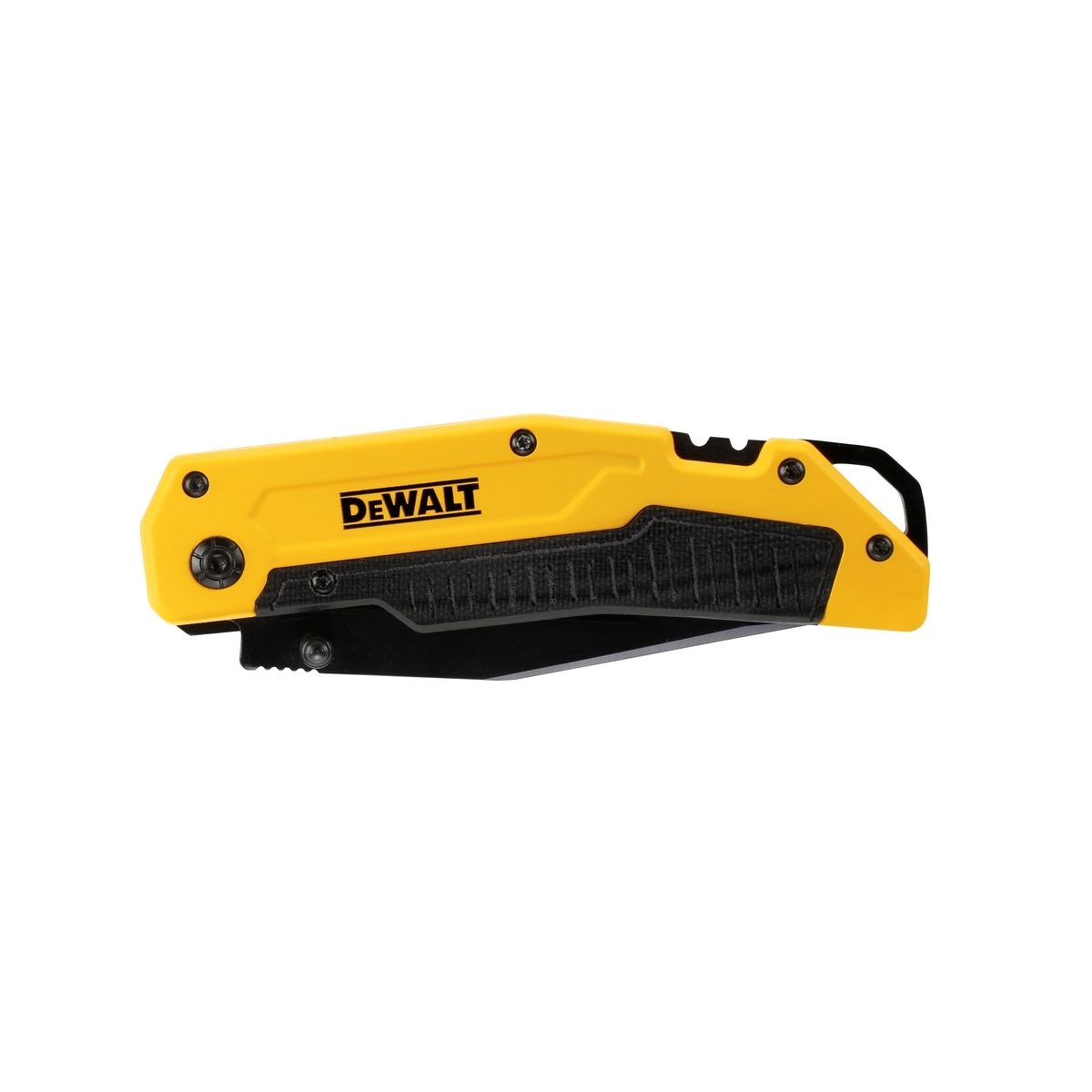 DEWALT มีดพกพรีเมี่ยม รุ่น DWHT0-10313 ใบมีดยาว 82 มม. แหลมคม อยู่ได้นาน ปลายด้ามจับมีร่องสำหรับใช้ปลอกสายไฟ (ดีวอลท์)