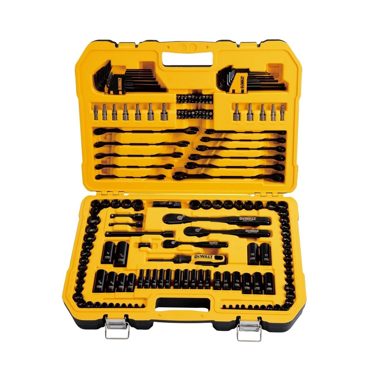 DEWALT ชุดเซ็ท Mechanical Tools Black Chrome 184 ชิ้น รุ่น DWMT45184-1 ช่วยให้งานขันทำได้ง่ายและขันได้แน่นขึ้น (ดีวอลท์)
