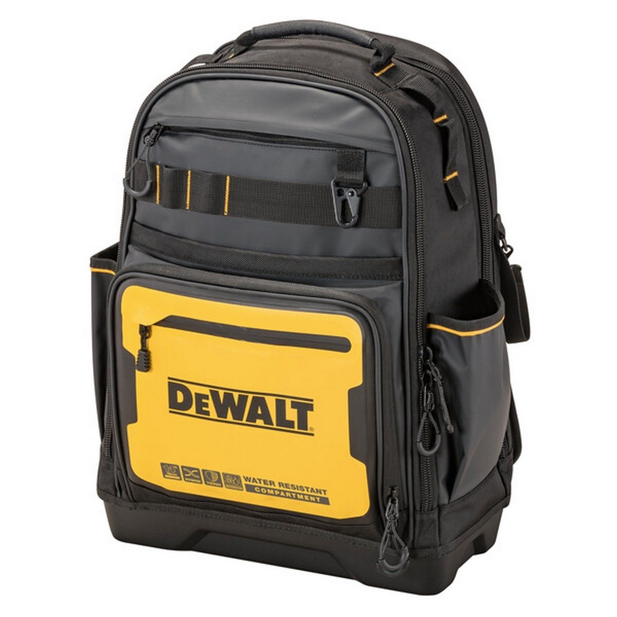 DEWALT กระเป๋าสะพายบ่า Pro Backpack รุ่น DWST60102-1 มีช่องใส่เครื่องมือ 46 ช่อง ผลิตจากผ้า 1680 Denier (ดีวอลท์)