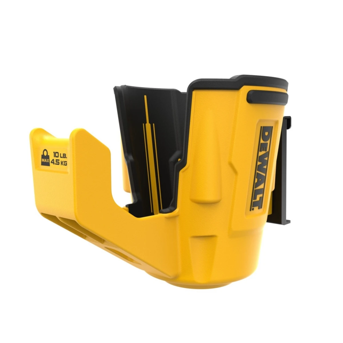 DEWALT ถ้วยใส่ Power Tool แบบแขวน รุ่น DWST82823 รับน้ำหนักได้ 10 ปอนด์ ระบบล็อคที่ยึดตะขอเข้ากับราง (ดีวอลท์)
