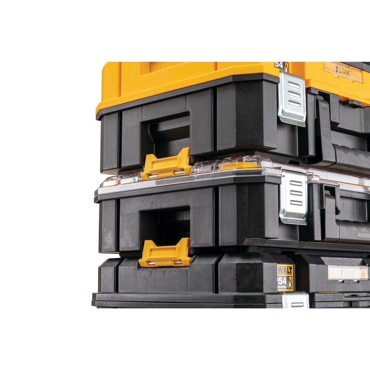 DEWALT ชุดกล่องเครื่องมือ TSTAK รุ่น DWST83346-1 ป้องกันน้ำและฝุ่นตามมาตรฐาน IP54 ทนทานสูง หนา 2.5 มม. (ดีวอลท์)