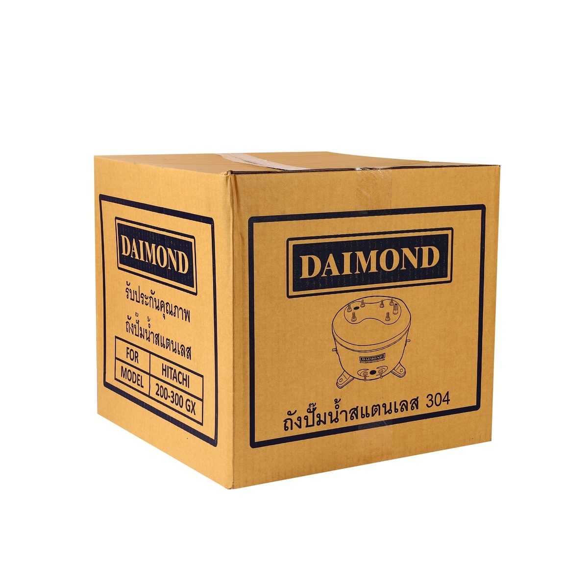 DAIMOND ถังปั๊มน้ำสแตนเลส 12 นิ้ว รุ่น 200-300 GX ใช้กับปั๊มน้ำอัตโนมัติ HITACHI รุ่น WT-P 200-300 GX,GX2,GP,XS, XX (ไดมอนด์)