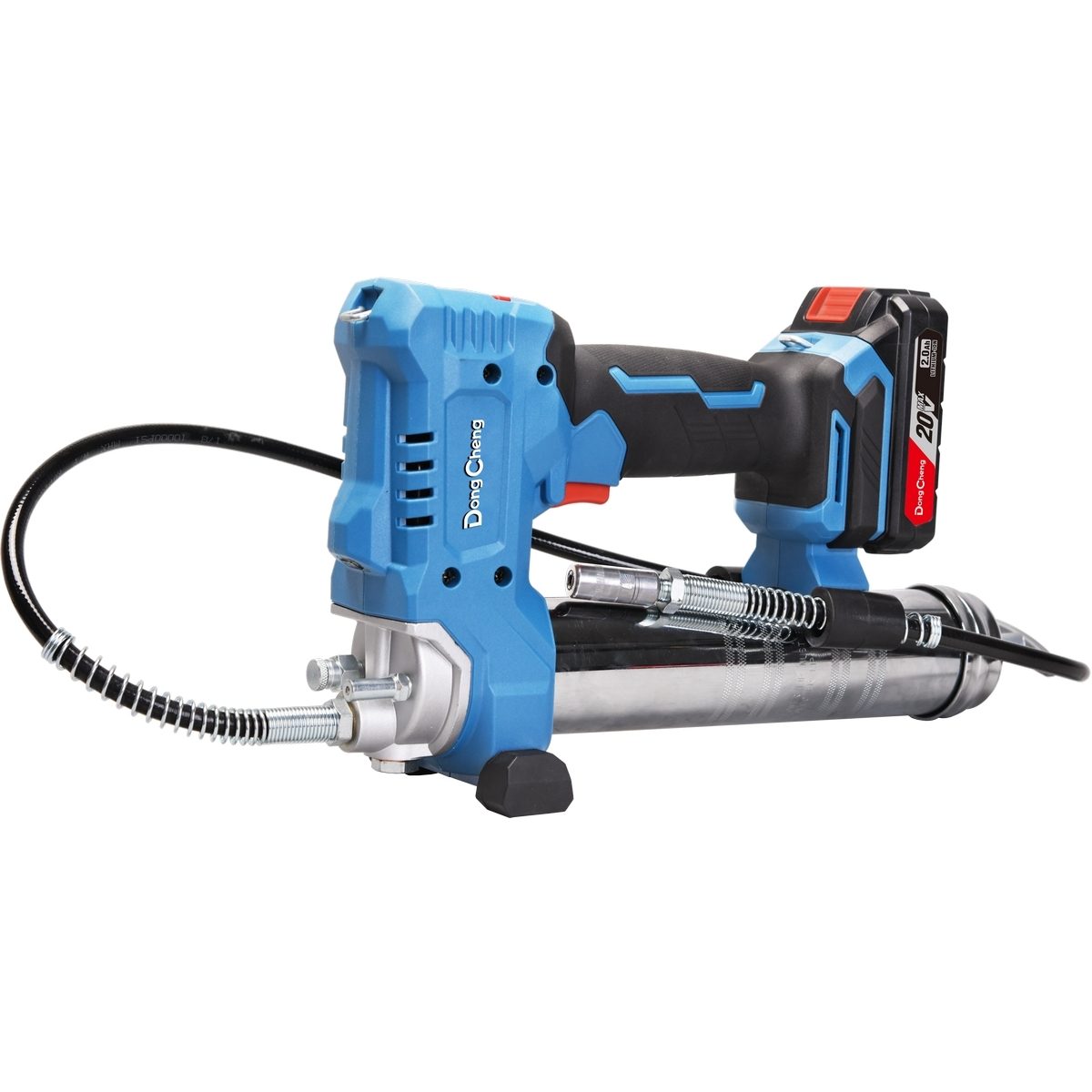 DONG CHENG เครื่องอัดจารบี 20 โวลต์ รุ่น DCGG500 (TYPE DM) แรงดันการทำงาน 10000 PSI, อัตราการไหลของน้ำมัน 110-170 กรัม/นาที (ดองเช็ง) (รวมแบ