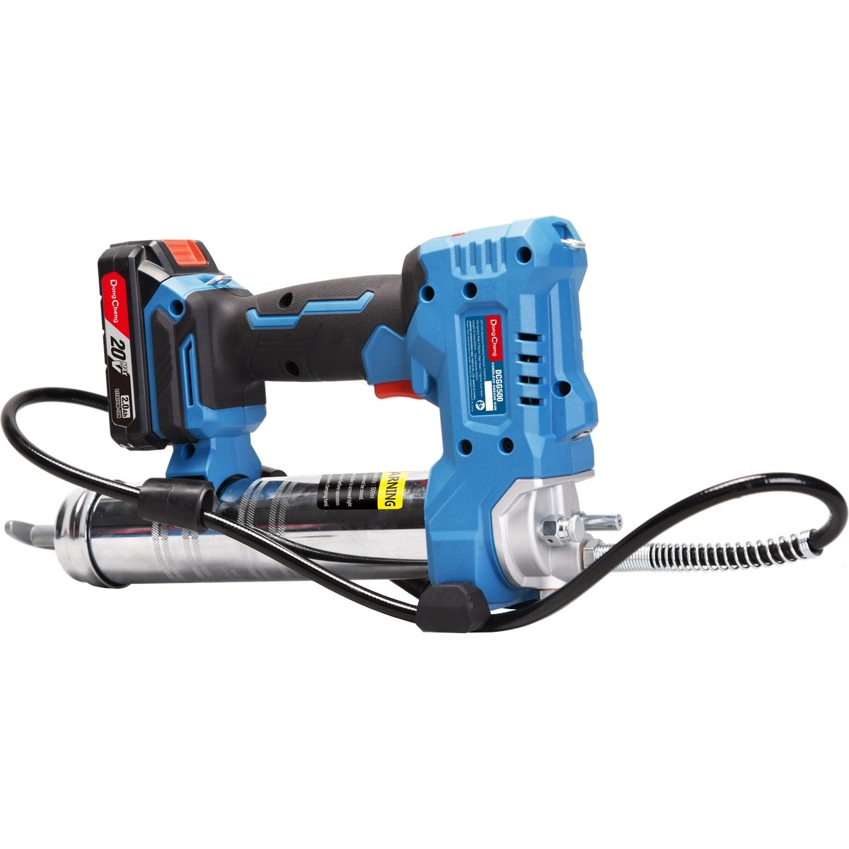 DONG CHENG เครื่องอัดจารบี 20 โวลต์ รุ่น DCGG500 (TYPE DM) แรงดันการทำงาน 10000 PSI, อัตราการไหลของน้ำมัน 110-170 กรัม/นาที (ดองเช็ง) (รวมแบ