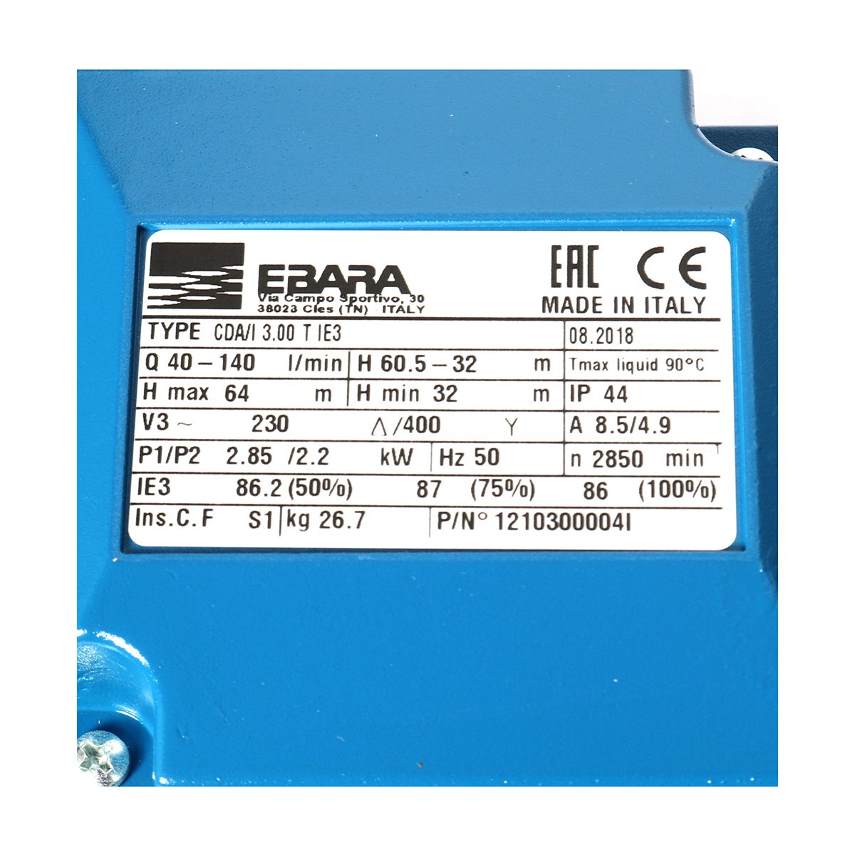 CDA-3.00T หอยโข่งใบพัดคู่ (3HP 3สาย)