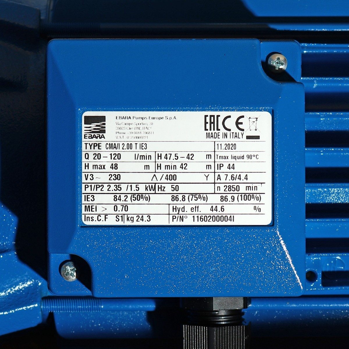 CMA-2.00T ปั๊มหอยโข่ง (2 HP 3สาย)