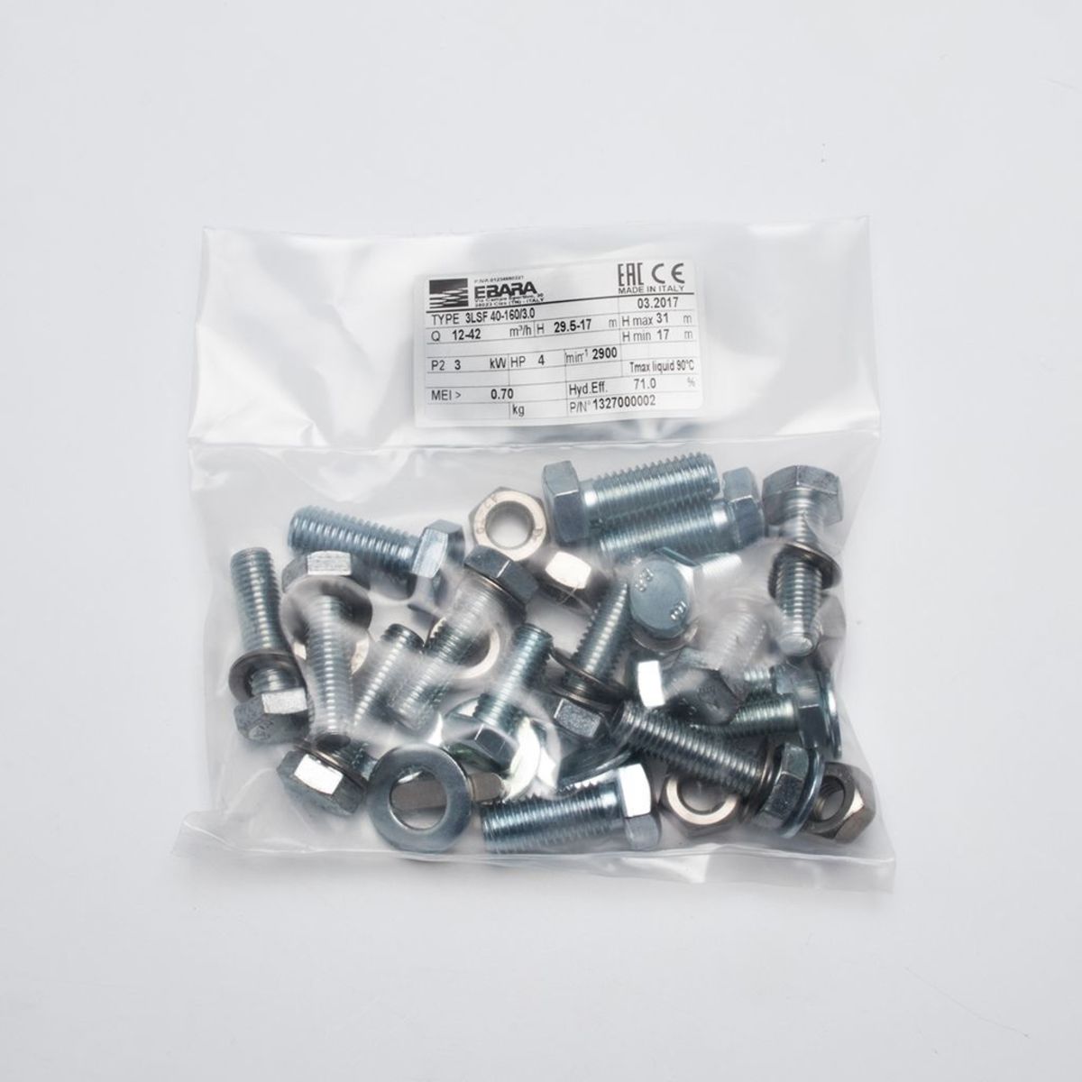 3LSF 40-160/3.0 ปั๊มSS316 เฉพาะหัวปั๊ม