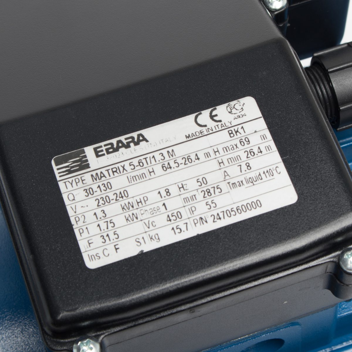 MATRIX 5-6T/1.3M ปั๊มน้ำหลายใบพัดแนวนอน