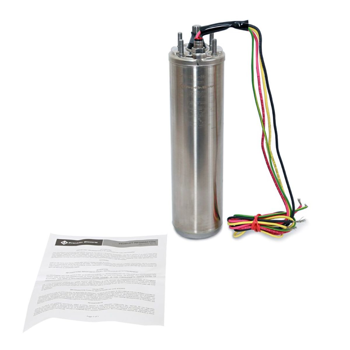 มอเตอร์ 4" 1HP 1 เฟส 220Vพร้อมสายไฟ48"