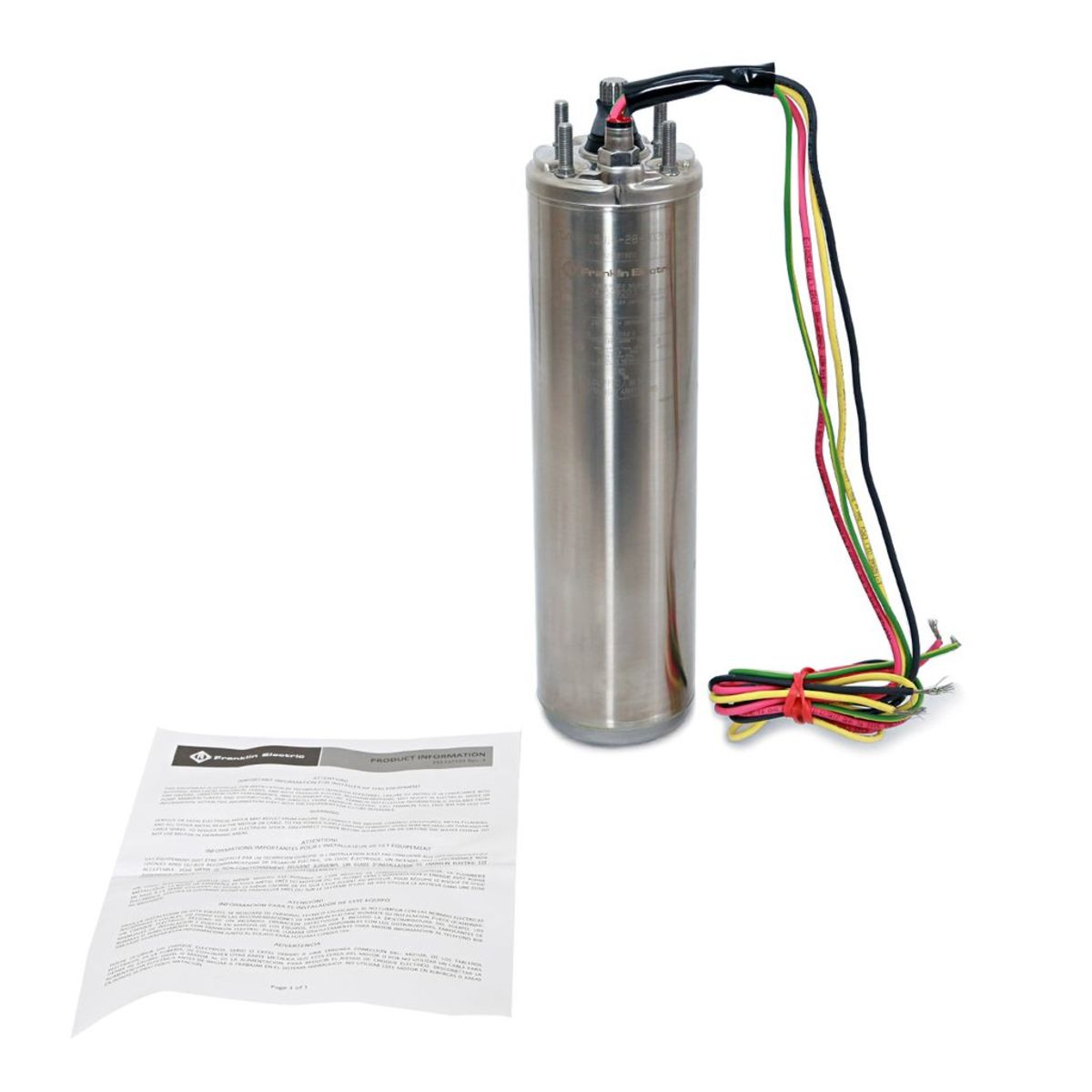 มอเตอร์ 4" 1.5HP 1 เฟส 220Vพร้อมสายไฟ48"