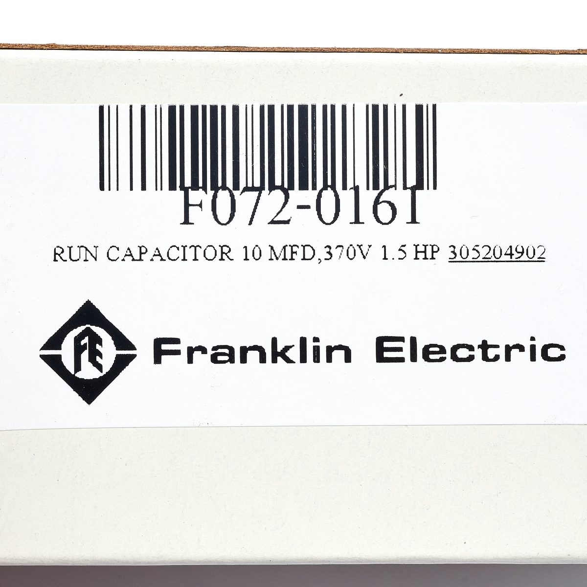 RUN CAPACITOR 10 MFD,370V 1.5 HP