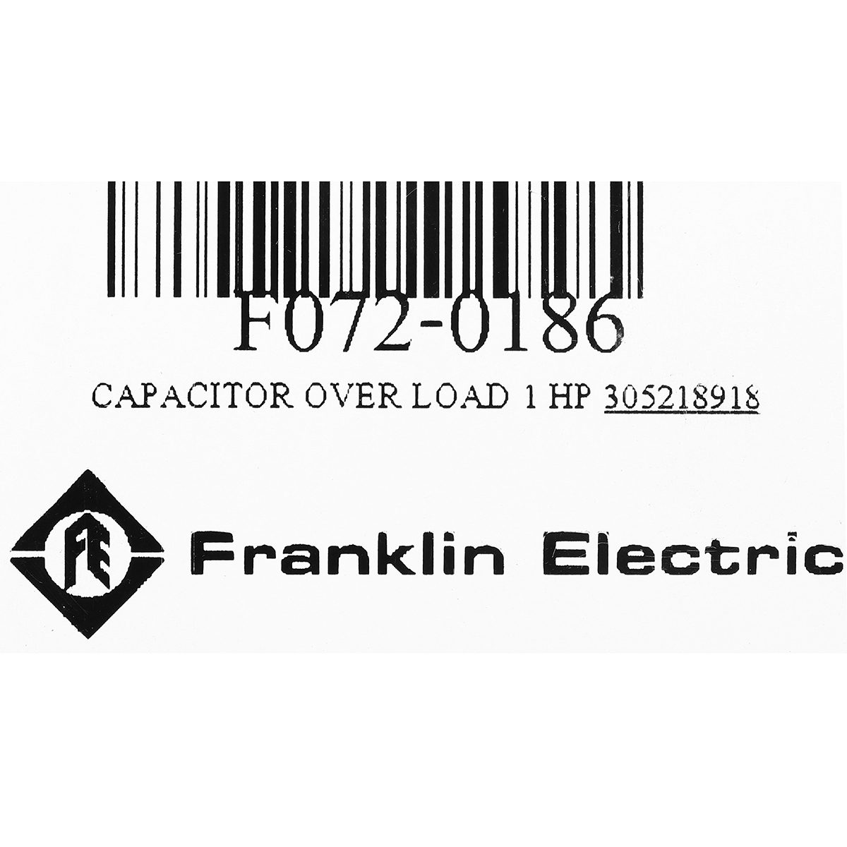 CAPACITOR OVER LOAD 1 HP