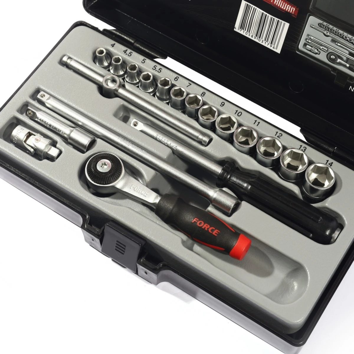 2203-72-5 ชุดลูกบ๊อกซ์ขนาด 1/4" 19 ชิ้น