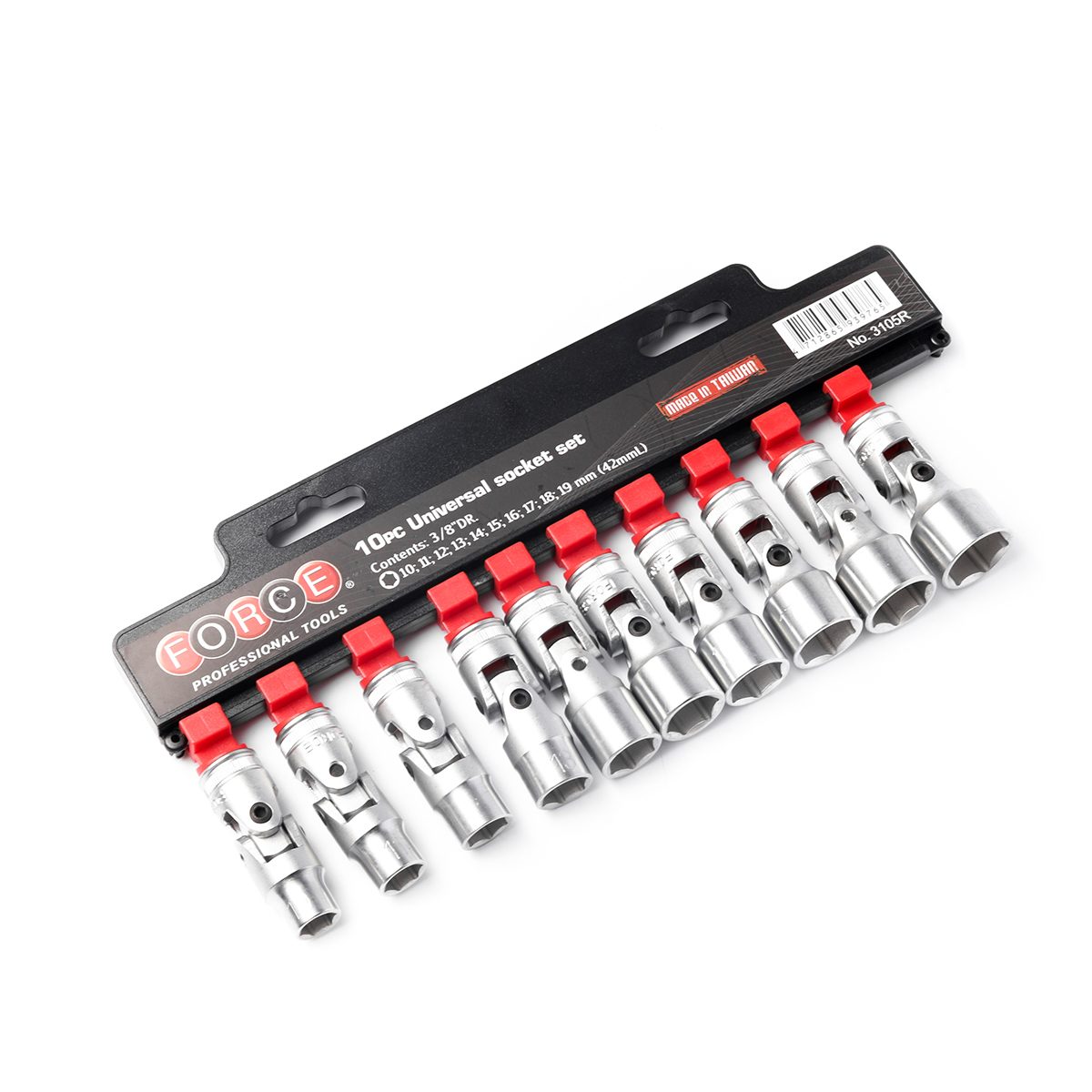 3105R ชุดลูกบ๊อกซ์คออ่อน6PT. 3/8" 10ชิ้น