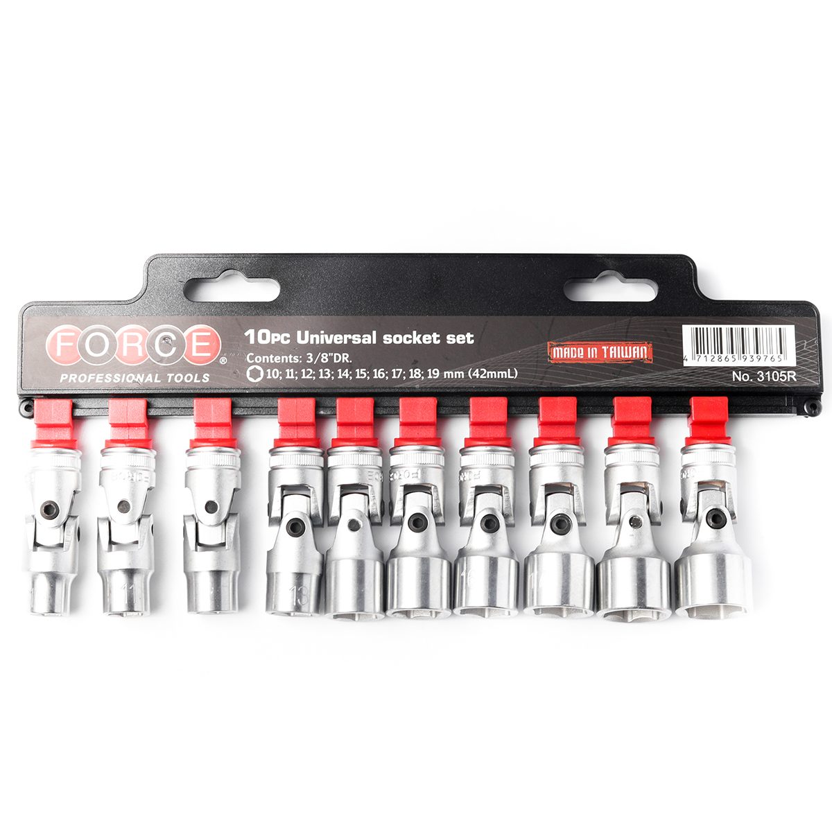 3105R ชุดลูกบ๊อกซ์คออ่อน6PT. 3/8" 10ชิ้น