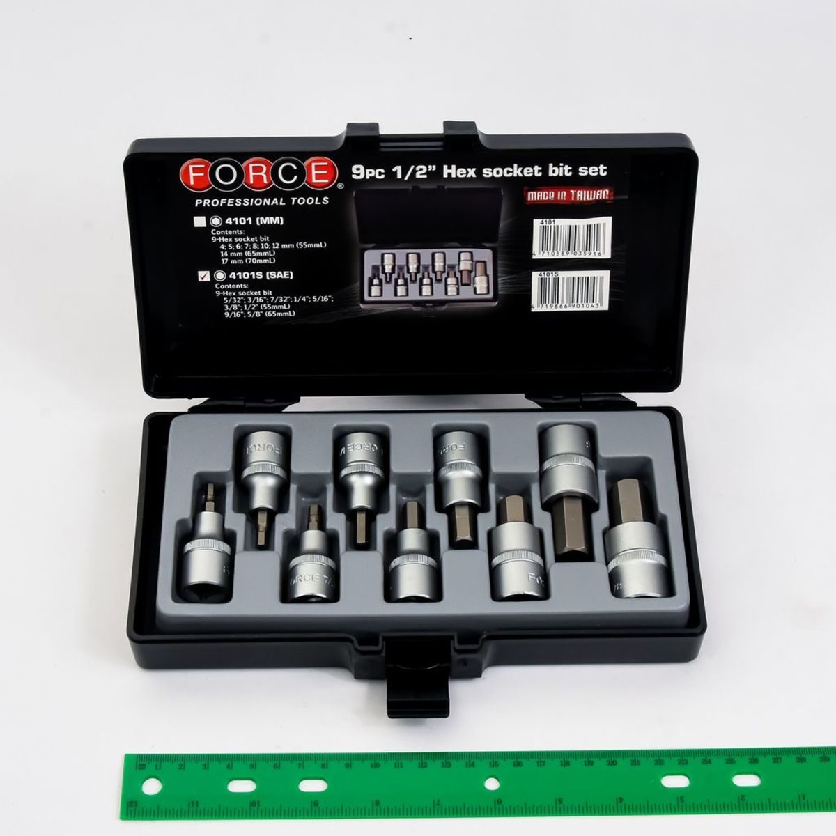 4101S ชุดลูกบ็อก1/2"6เหลี่ยม 9ชิ้น(นิ้ว)
