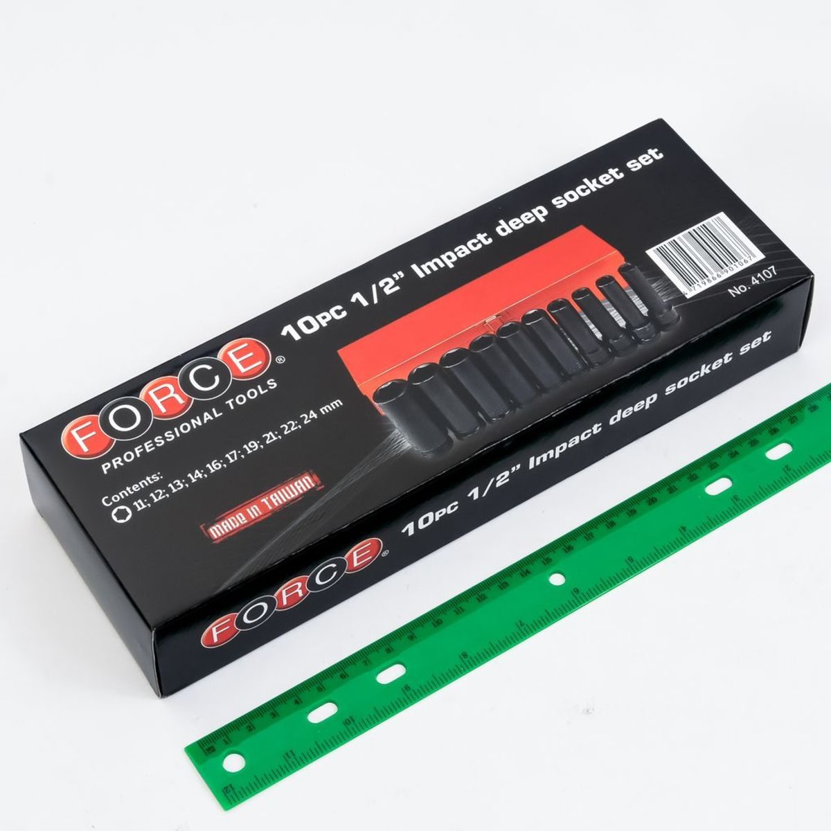 4107 ชุดบ๊อกซ์ลมยาว 6เหลี่ยม1/2" 10PCS