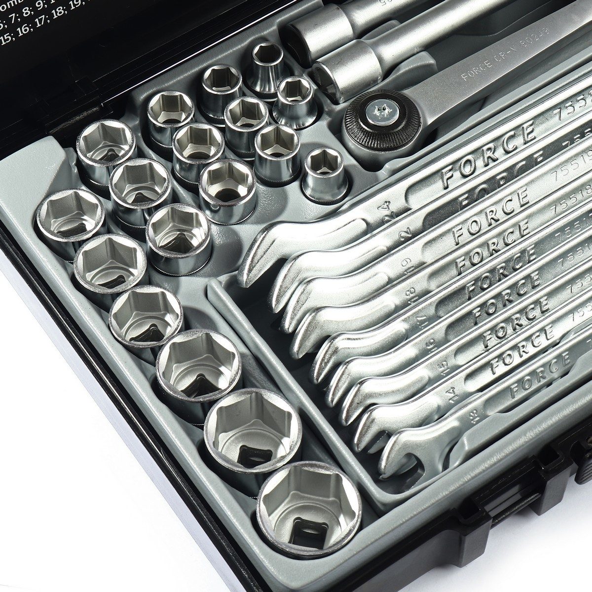 ชุดลูกบ๊อก6PT 1/2"23ชิ้น+ประแจแหวน16ชิ้น