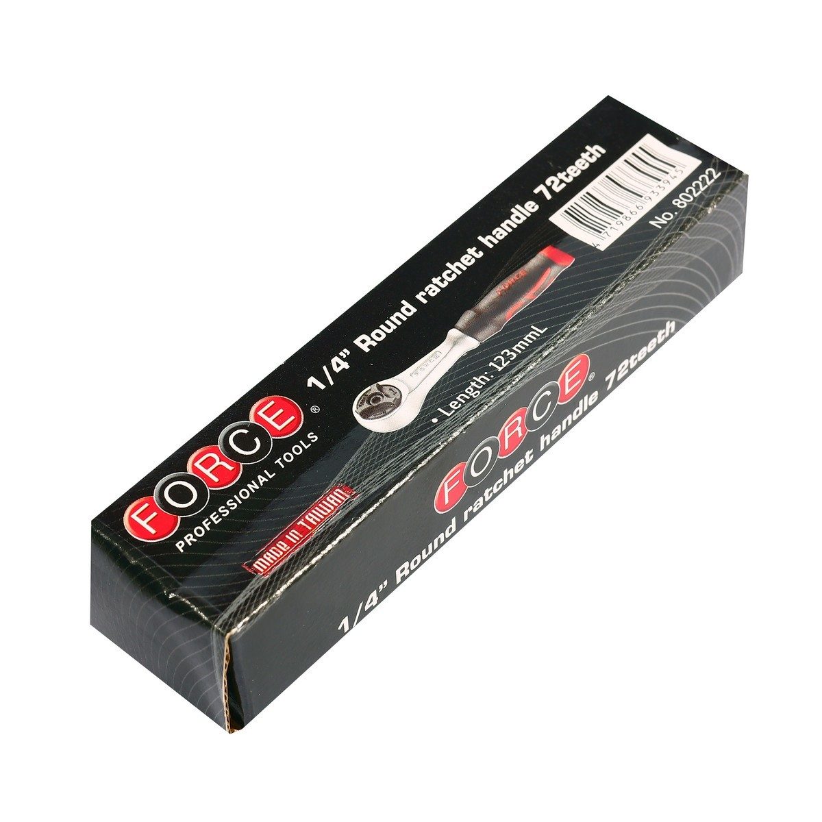 802222 ด้ามฟรีหัวกลม1/4" ด้ามหุ้มยาง 72T