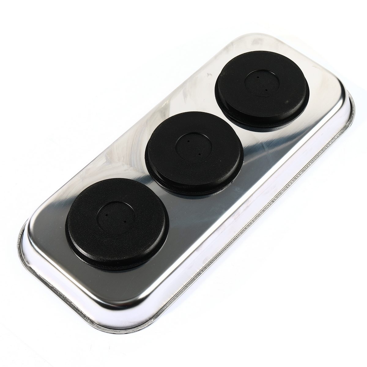 FORCE ถาดแม่เหล็กสแตนเลส ทรงเหลี่ยมยาว 3 แม่เหล็ก รุ่น 88003 ขนาด 14x6.6x1.5 นิ้ว เหมาะสำหรับเก็บน็อต สกรู เครื่องมือ หรือชื้นส่วนเครื่องมือ