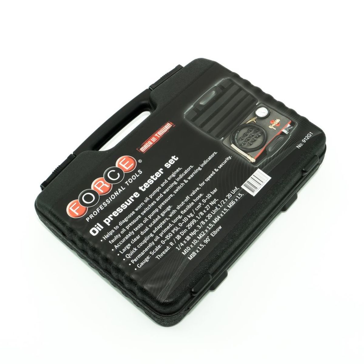 FORCE ชุดอุปกรณ์วัดแรงดันน้ำมันเครื่อง 12 ชิ้น รุ่น 912G1 (ฟอร์ซ)