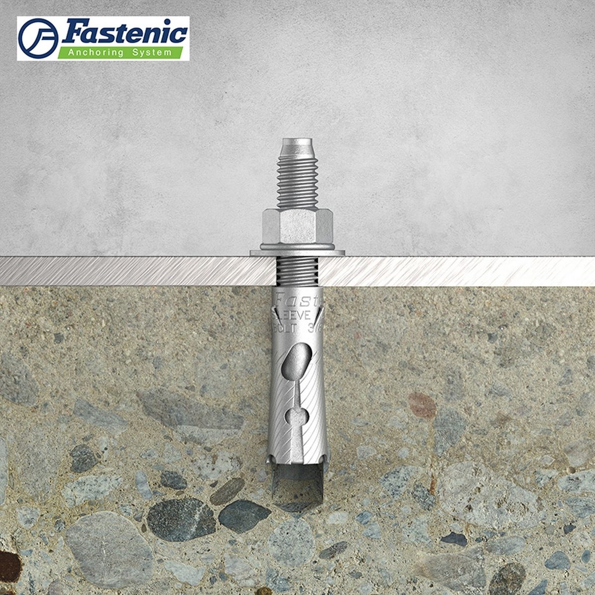 FASTENIC พุกเหล็ก 1/2 นิ้ว รุ่น ST-12-HDG ชุบฮอทดิป ป้องกันสนิม ผลิตจากเหล็กมาตราฐานสากล (ฟาสเทนนิค)