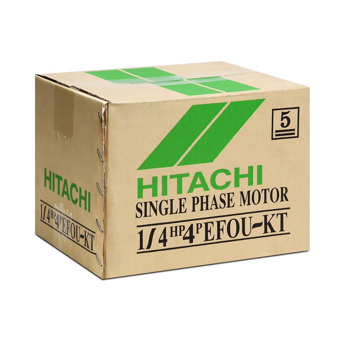 มอเตอร์ HITACHI รุ่น EFOU-KT กำลัง 1/4 แรงม้า (0.2 กิโลวัตต์) 1 เฟส 220 โวลต์ 4 โพล 2 สาย IP22 ความเร็วรอบ 1,450 RPM (รอบต่อนาที)