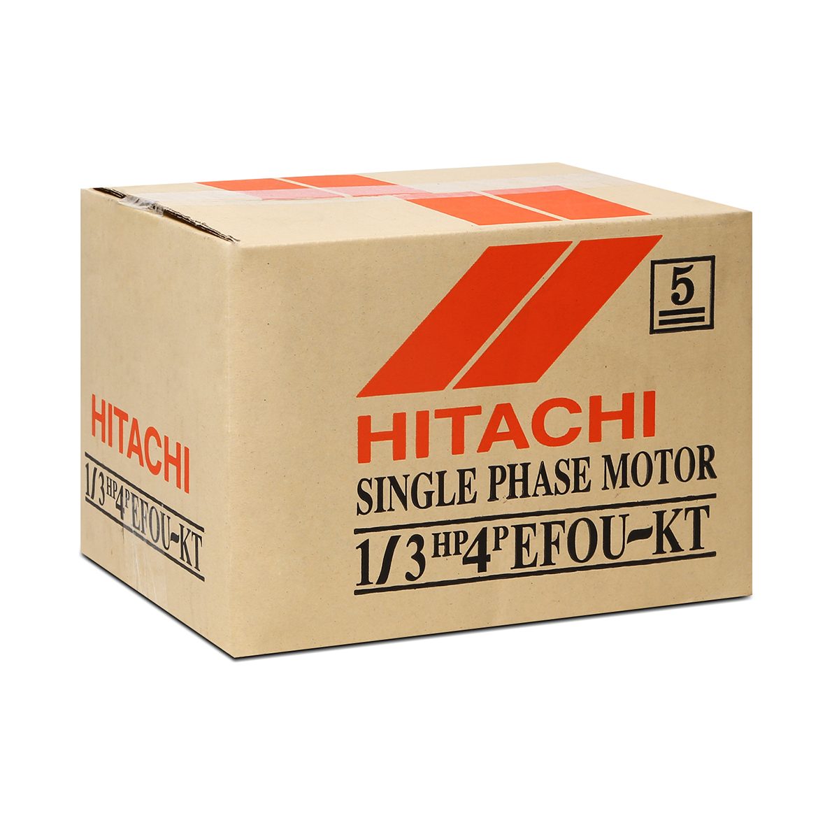 มอเตอร์ HITACHI รุ่น EFOU-KT กำลัง 1/3 แรงม้า (0.25 กิโลวัตต์) 1 เฟส 220 โวลต์ 4 โพล 2 สาย IP22 ความเร็วรอบ 1,450 RPM (รอบต่อนาที)