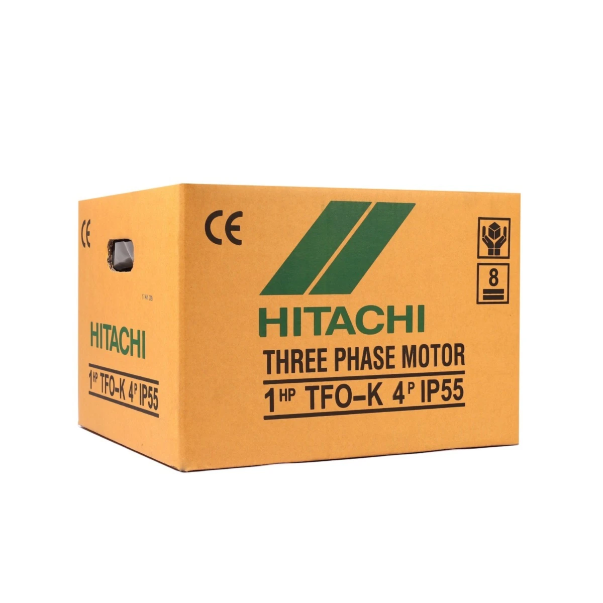 HITACHI มอเตอร์ แบบมีขาตั้ง 1 แรงม้า (0.75 กิโลวัตต์) 380 โวลต์ 3 เฟส รุ่น TFO-K ประเภท B3 (Foot Mounted) ความเร็วรอบ 1,450 รอบ/นาที ระดับคว