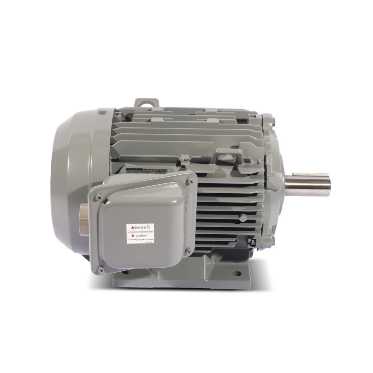 HITACHI มอเตอร์ แบบมีขาตั้ง 3 แรงม้า (2.2 กิโลวัตต์) 380 โวลต์ 3 เฟส รุ่น TFO-K ประเภท B3 (Foot Mounted) ความเร็วรอบ 1,450 รอบ/นาที ระดับควา