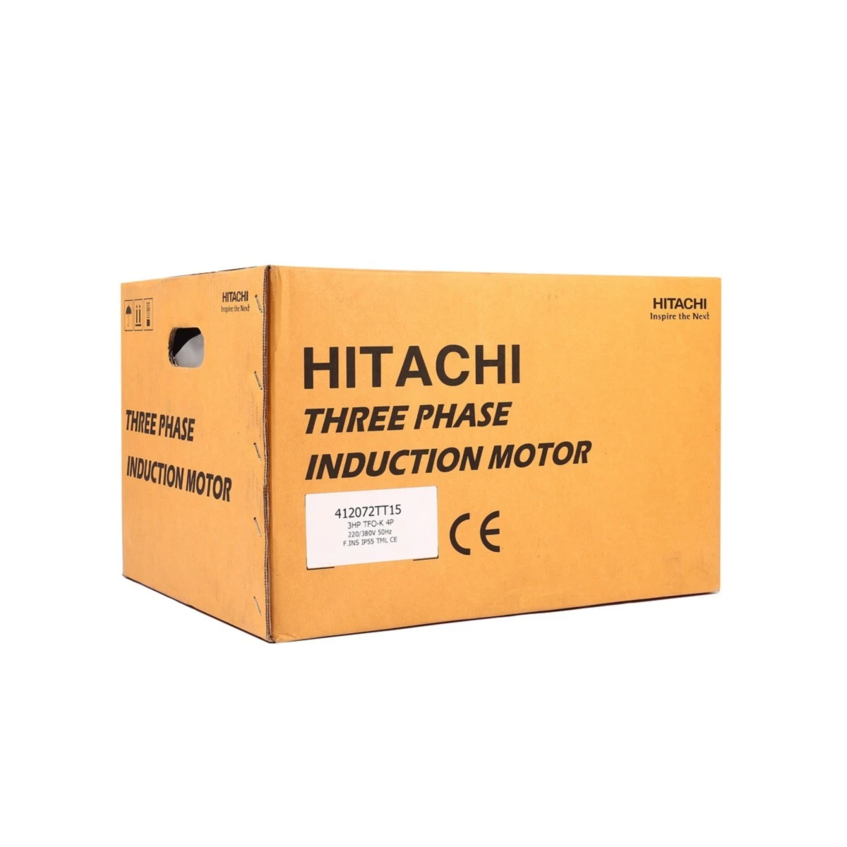 HITACHI มอเตอร์ แบบมีขาตั้ง 3 แรงม้า (2.2 กิโลวัตต์) 380 โวลต์ 3 เฟส รุ่น TFO-K ประเภท B3 (Foot Mounted) ความเร็วรอบ 1,450 รอบ/นาที ระดับควา