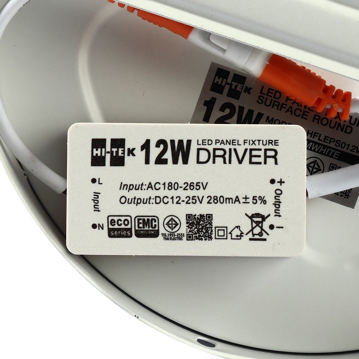 โคมขาว LED PANEL 12W กลมแบบติดลอย แสงนวล