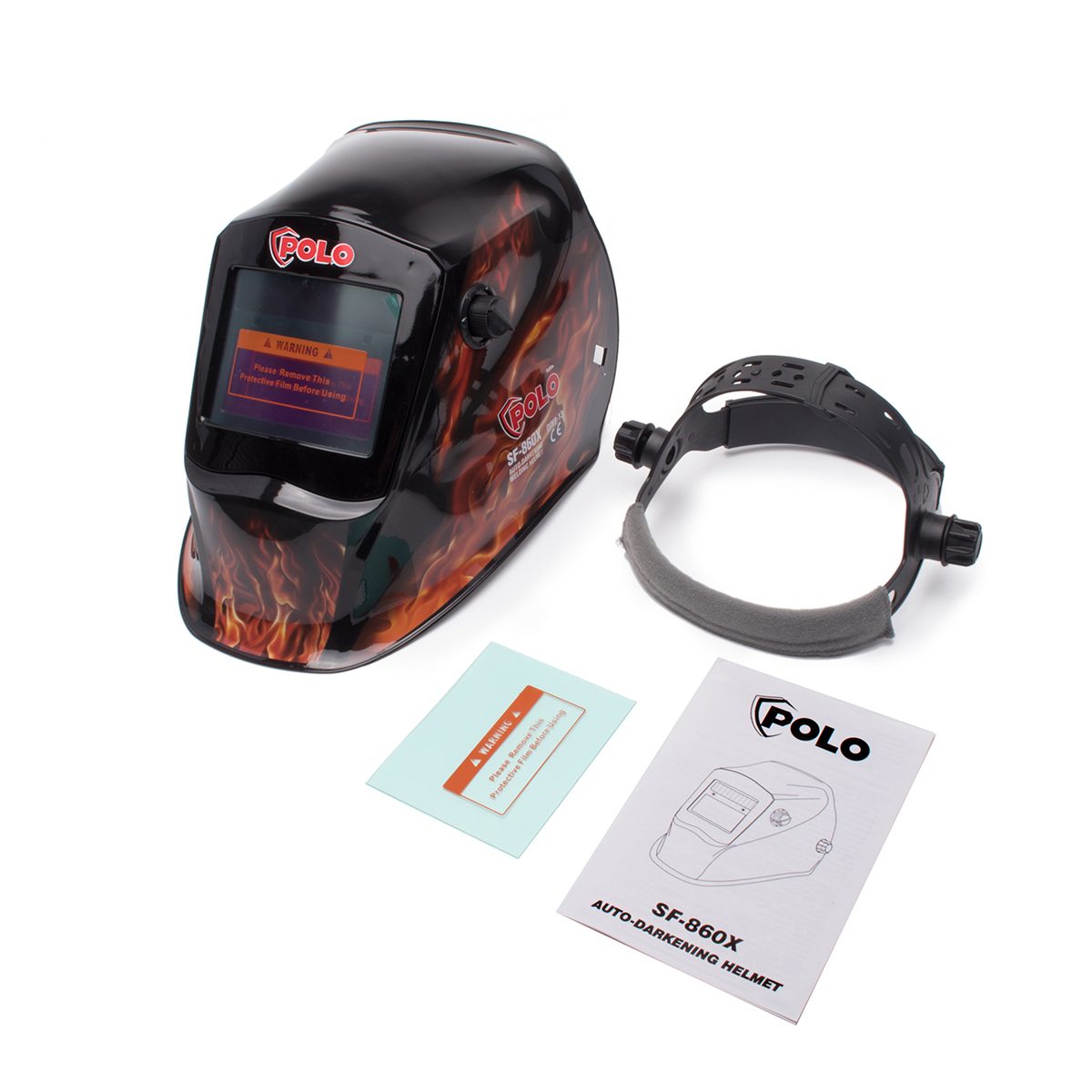 SF-860X หน้ากากปรับแสงอัตโนมัติ ลายไฟ
