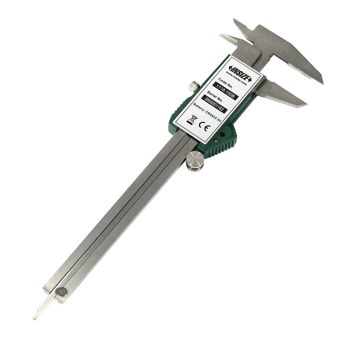 เวอร์เนียร์ดิจิตอลกันน้ำ (Waterproof Digital Caliper) อินไซส์ (INSIZE) รุ่น 1118-150B ขนาด 6 นิ้ว (0-150 มม.) กันน้ำและฝุ่นตามมาตรฐาน IP67