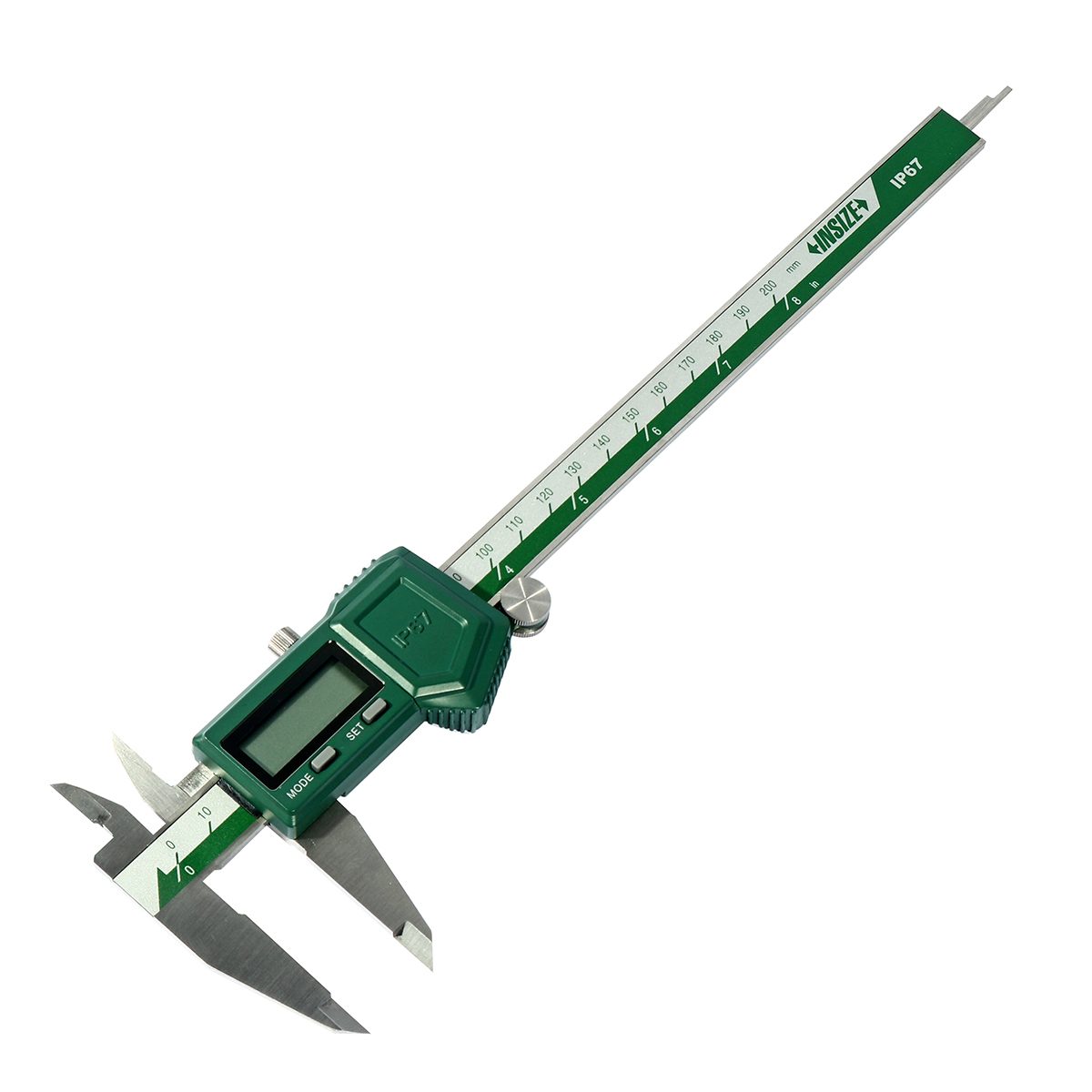 เวอร์เนียร์ดิจิตอลกันน้ำ (Waterproof Digital Caliper) อินไซส์ (INSIZE) รุ่น 1118-200B ขนาด 8 นิ้ว (0-200 มม.) กันน้ำและฝุ่นตามมาตรฐาน IP67