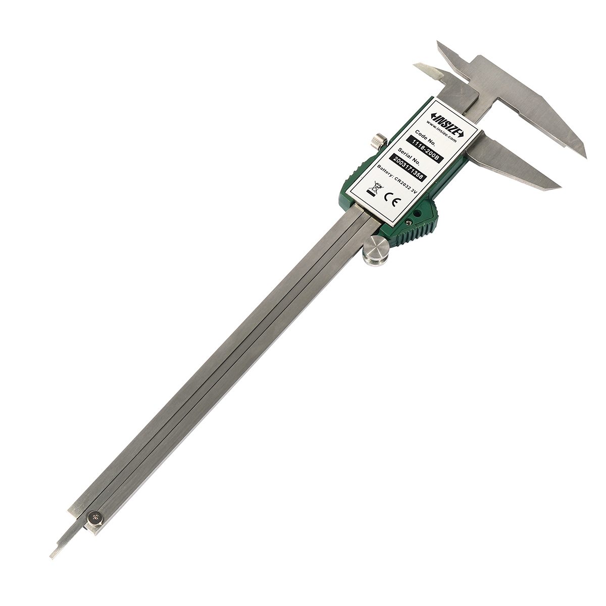 เวอร์เนียร์ดิจิตอลกันน้ำ (Waterproof Digital Caliper) อินไซส์ (INSIZE) รุ่น 1118-200B ขนาด 8 นิ้ว (0-200 มม.) กันน้ำและฝุ่นตามมาตรฐาน IP67