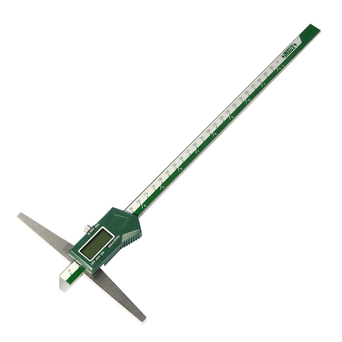 เวอร์เนียร์วัดลึกดิจิตอล (Digital Depth Gages) อินไซส์ (INSIZE) รุ่น 1141-300A ขนาด 12 นิ้ว (0-300 มม.) ความละเอียด 0.01 มม. (0.0005 นิ้ว)