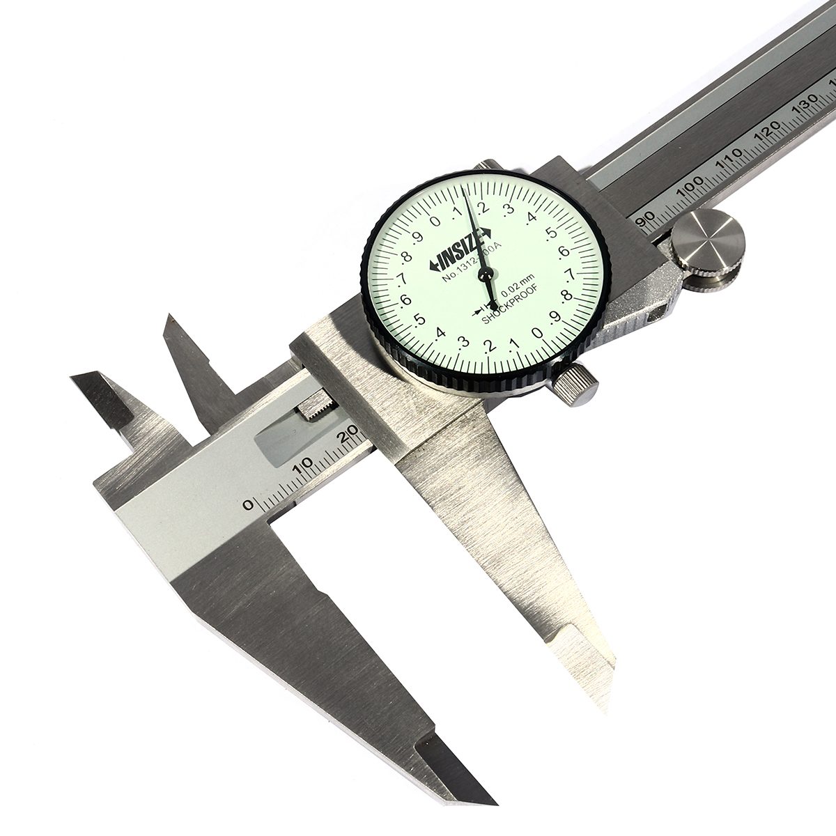เวอร์เนียร์ไดอัลแบบเข็ม (Dial Caliper) อินไซส์ (INSIZE) รุ่น 1312-300A ช่วงระยะวัด 0-300 มม. G0.02 ความละเอียด 0.02 มม. ความแม่นยำ ±0.04 มม.
