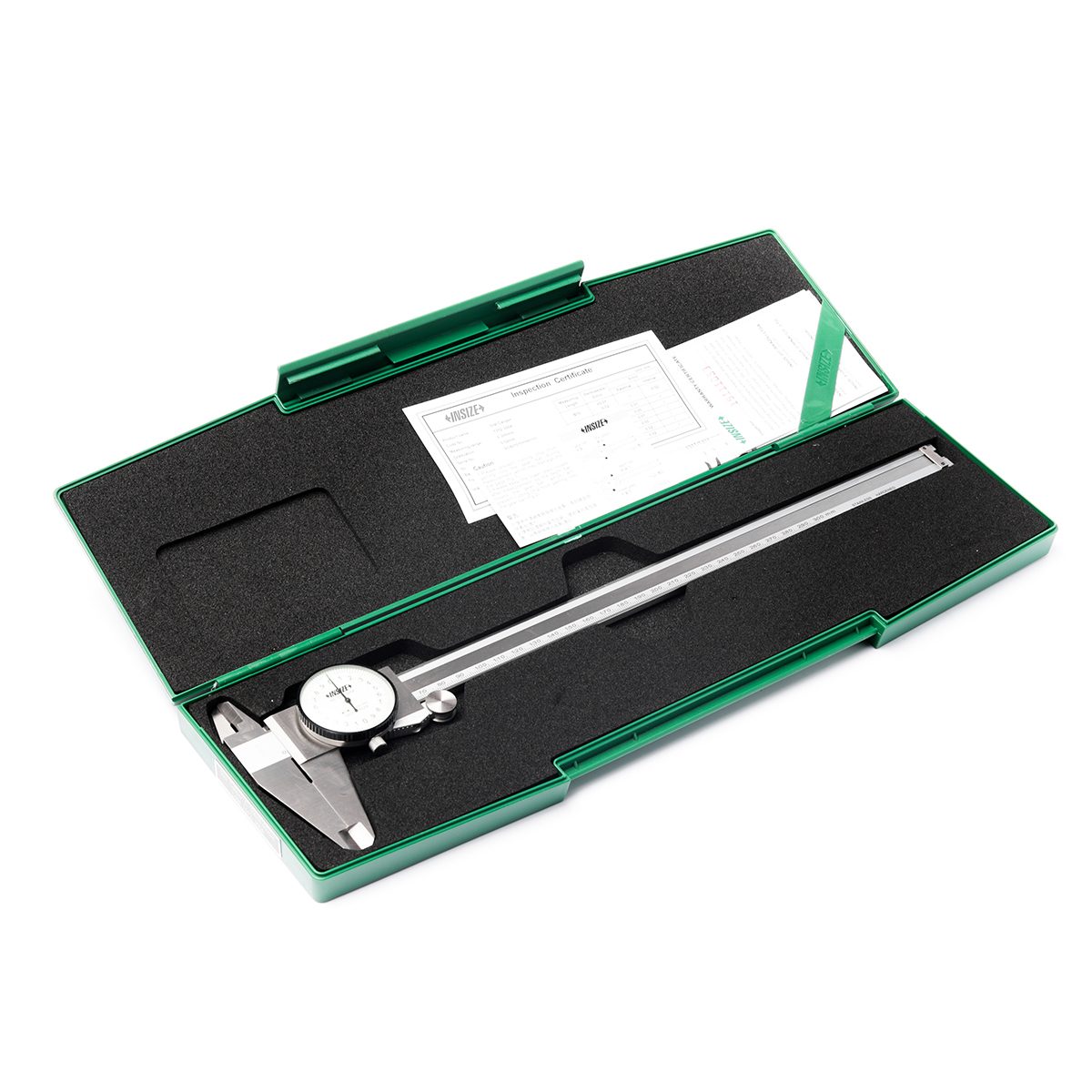 เวอร์เนียร์ไดอัลแบบเข็ม (Dial Caliper) อินไซส์ (INSIZE) รุ่น 1312-300A ช่วงระยะวัด 0-300 มม. G0.02 ความละเอียด 0.02 มม. ความแม่นยำ ±0.04 มม.