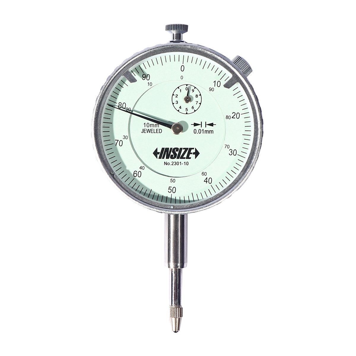 ไดอัลเกจหลังแบน (Dial Indicator) อินไซส์ (INSIZE) รุ่น 2301-10F ความละเอียด 0.01 มม. งานจิวเวอร์รี่