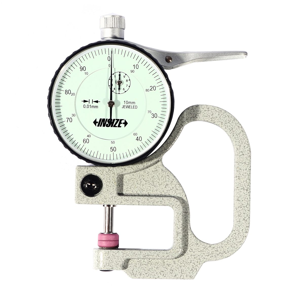 เครื่องวัดความหนา เกจวัดความหนา (Thickness Gage) อินไซส์ (INSIZE) รุ่น 2364-10 ช่วงวัดระยะ 0 -10 มม. หน้าปัดกว้าง 58 มม. ความแม่นยำ +/- 0.02