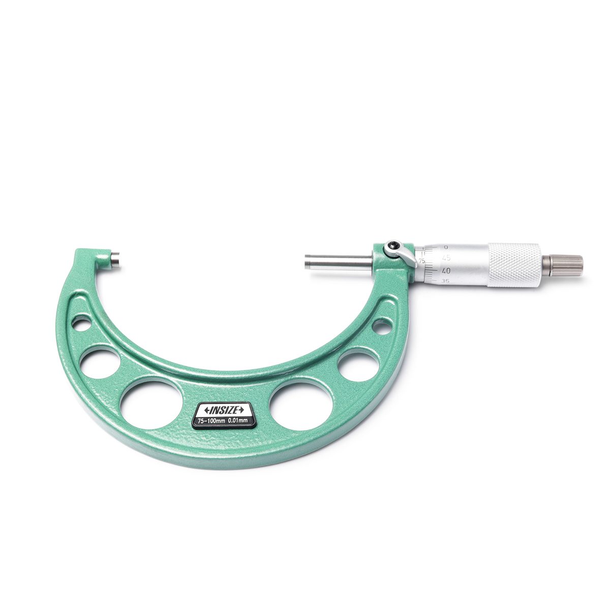 ไมโครมิเตอร์ (Outside Micrometer) อินไซส์ (INSIZE) รุ่น 3203-100A ช่วงวัดระยะ 75-100 มม. (G 0.01) ความละเอียด 0.01 มม. ความแม่นยำ +/- 0.002 