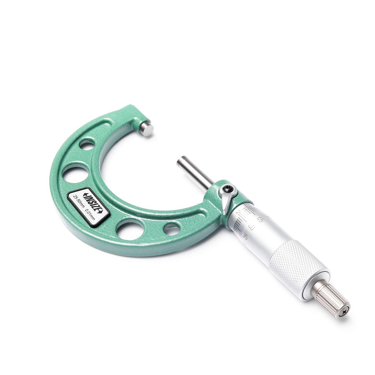 ไมโครมิเตอร์ (Outside Micrometer) อินไซส์ (INSIZE) รุ่น 3203-50A ช่วงวัดระยะ 25-50 มม. (G 0.01) ความละเอียด 0.01 มม. ความแม่นยำ +/- 0.002 มม