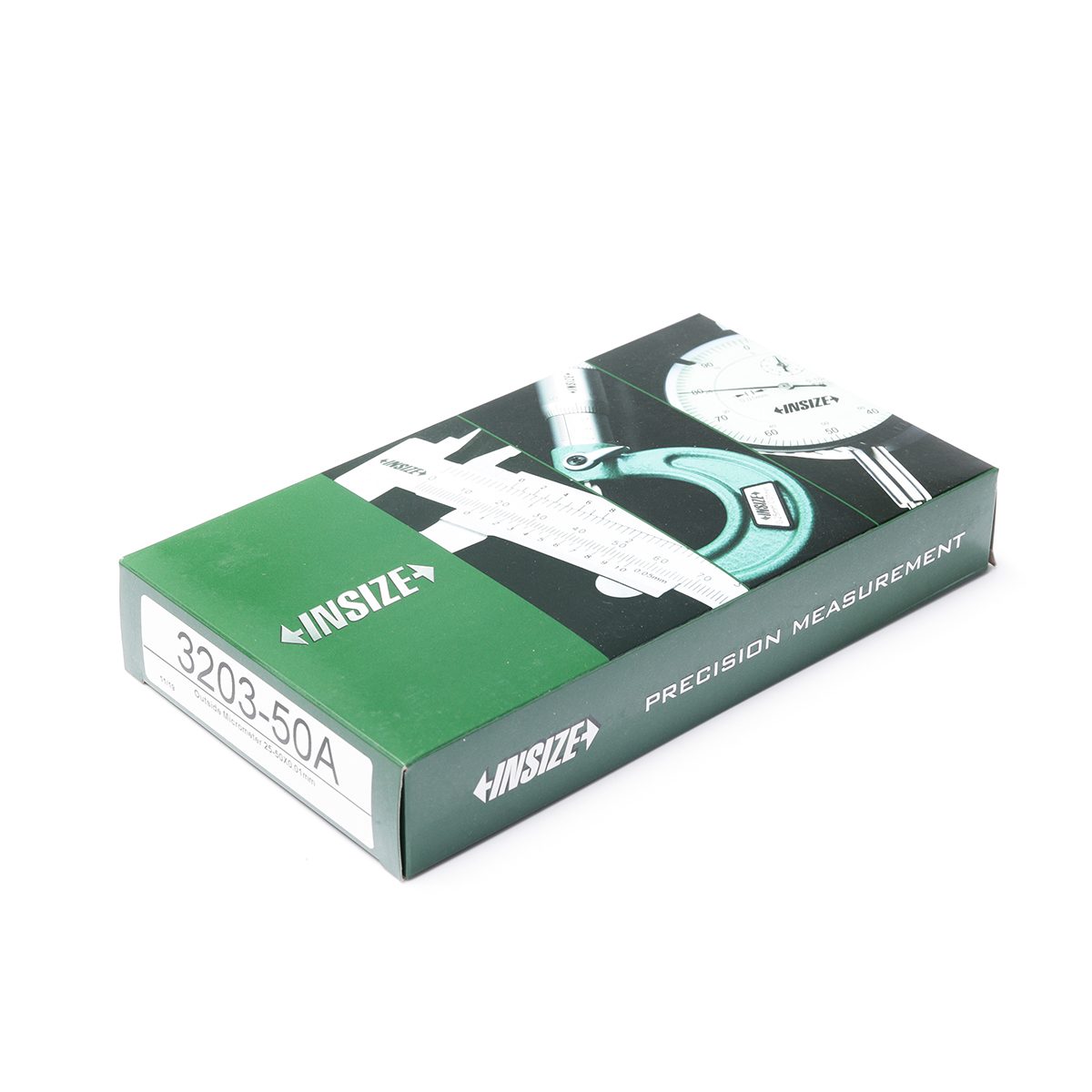 ไมโครมิเตอร์ (Outside Micrometer) อินไซส์ (INSIZE) รุ่น 3203-50A ช่วงวัดระยะ 25-50 มม. (G 0.01) ความละเอียด 0.01 มม. ความแม่นยำ +/- 0.002 มม