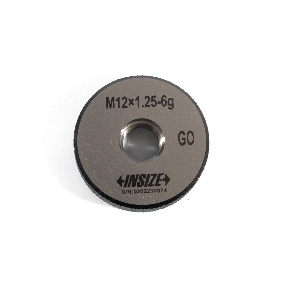 INSIZE เกจวัดเกลียวนอก เกลียวละเอียด M12 X 1.25 MM Class 6H รุ่น 4129-12Q พร้อมเกจ Go และใบรับรองการตรวจสอบผู้ผลิต (อินไซส์)