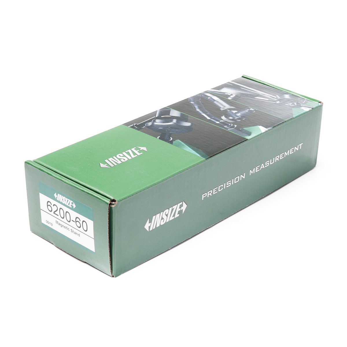 INSIZE ขาตั้งแม่เหล็กปรับองศาได้ รับน้ำหนักได้ถึง 60 กิโลกรัมแรง / 132 แรงปอนด์ รุ่น 6200-60 ขนาดของเสาหลัก 176 มม. ฐานขนาด 50 X 60 X 55 มม.