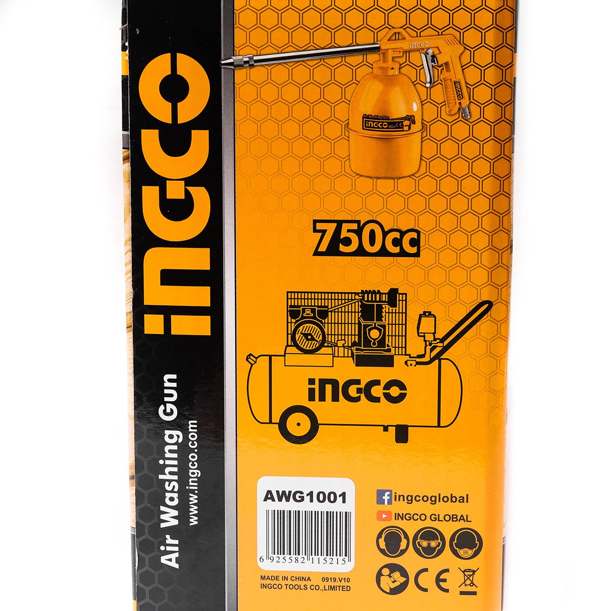 กาพ่นน้ำมันโซล่า อิงโก (INGCO) รุ่น AWG1001, ความจุขนาด 750 ซี.ซี.(CC) หรือ 0.75 ลิตร, แรงดันลม 4 บาร์